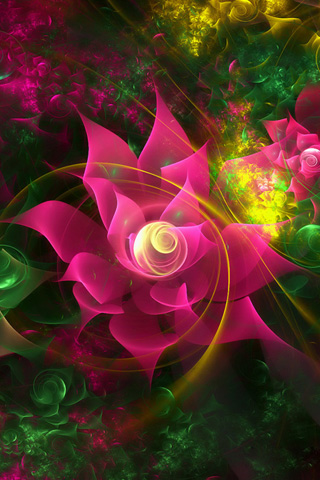 3d梦幻抽象花朵安卓手机壁纸下载-安卓网