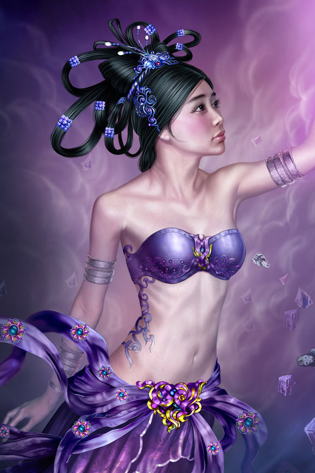 美女插画安卓手机壁纸下载-安卓网