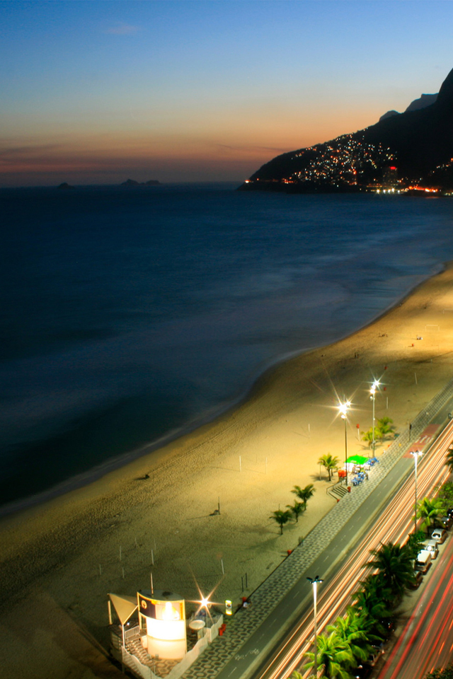 海滩夜景