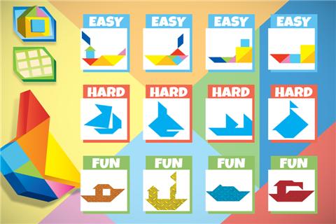 七巧板拼图:船舶及船 swipea tangram puzzles: ships